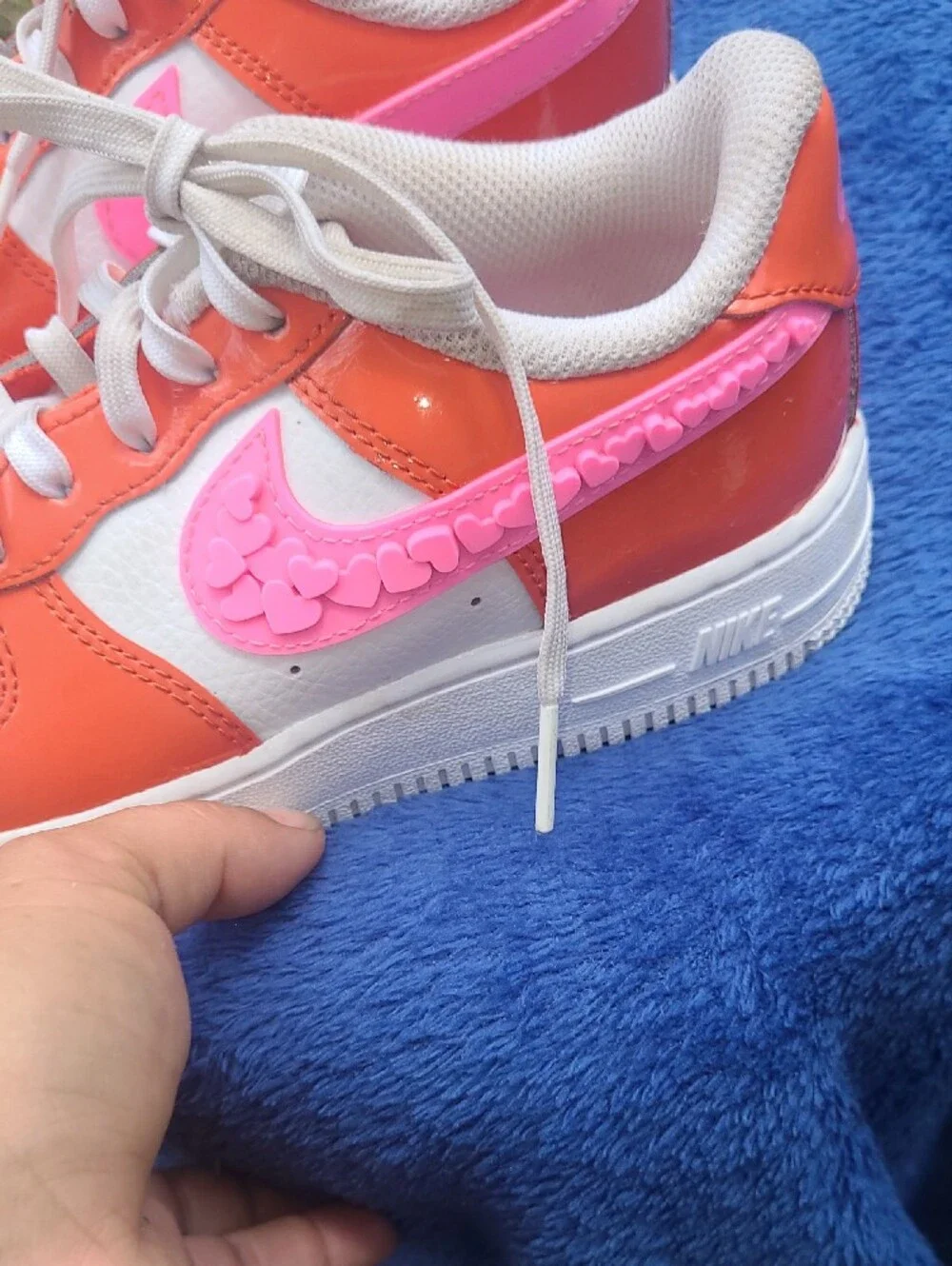 Valentine's day air force 1 nike kids sneakers size 2.5y